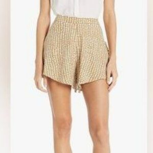 Rip‎ Curl Brown & White Polka Dot High Waisted Shorts Sz S - EUC